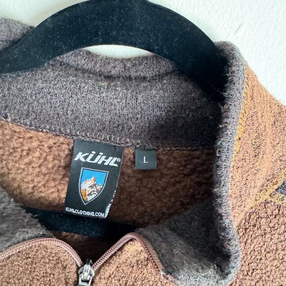 Kuhl Brown Alfpaca Fleece Full Zip Jacket Size Large Gorp Core Outdoor Zip Up - Picture 4 of 7